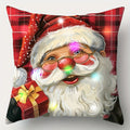 Axyaa LED Christmas Pillowcase with Santa Claus Snowman Bell Design