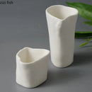 Axyaa Ceramic Gravy Boat Set: Creative Irregular Design for Specialty Tableware