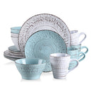 Axyaa VANCASSO VINE Dinner Set for 12 - Plates, Bowls, Mugs - Stoneware Tableware