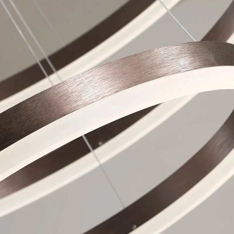 Axyaa LED Rings Ceiling Chandelier: Modern Living Room Dining Room Decor