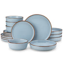 Axyaa Stoneware Dinnerware Set 16/32 pcs Oven Safe Plates & Bowls