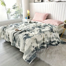 Axyaa Faux Rabbit Fur Tie-Dye Plush Blanket, Ultra-Soft & Cozy for All Seasons