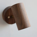 Axyaa Nordic LED Walnut Wall Lamp with Pull Chain Switch