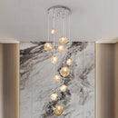 Axyaa Nordic LED Chandelier Modern Irregular Lampshade Living Room Decor