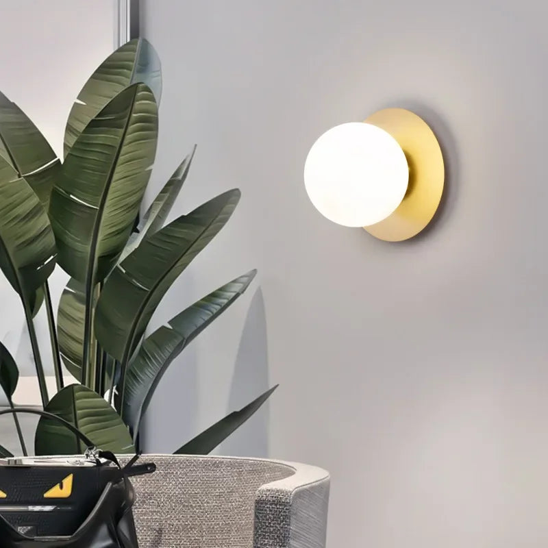 Axyaa Indoor LED Wall Sconce Gold Black for Home Bedroom Living Room