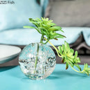 Axyaa Crystal Glass Small Mouth Vase for Flower Arrangement and Decor