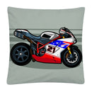 Axyaa Motorcycle Cartoon Plush Pillowcase Home Sofa Car Decor 45x45 cm