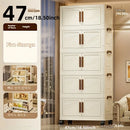 Axyaa Foldable Clear Door Storage Box - Spacious, Durable, Easy Assembly - Ideal for Organization