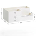 Axyaa Desktop Stationery Organizer - Plastic Compartments for Pens, Notebooks, and Office Supplies