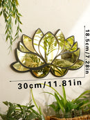 Axyaa Lotus Flower Wall Mirror: Modern Decor for Home & Office