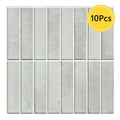 Axyaa Self-adhesive Green 3D Bathroom Tile Stickers, 10pcs Water/Mold Resistant 30x30cm
