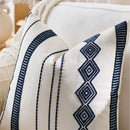 Axyaa Bohemian Embroidered Pillow Cover: Ethnic Cotton Linen Pattern, Various Sizes & Colors