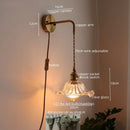 Axyaa Nordic LED Wall Sconce Glass Copper Light for Home Decor & Living Room