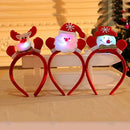 Axyaa LED Santa Claus Headband Xmas Snowman Hair Hoop - Holiday Party Accessories