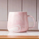 Axyaa Marble Pattern Gold Rim Coffee Mug Nordic Design Heat Insulation Cup