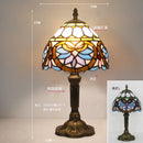 Stained Glass Red Rose Table Lamp 8" - Axyaa Brand