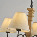 Axyaa Mid-Century Style Woodwork Chandelier for Study, Bedroom, Living Room