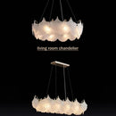 Axyaa Ginkgo Leaf Glass Dining Table Chandelier for Modern Minimalist Living Room & Bedroom