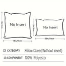 Axyaa Boho Stripe Geometry Plush Pillow Covers, 18inx18in