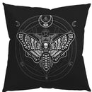 Axyaa Moth & Occult Symbols Pattern Pillow Cover for Sofa, Bedroom, Car