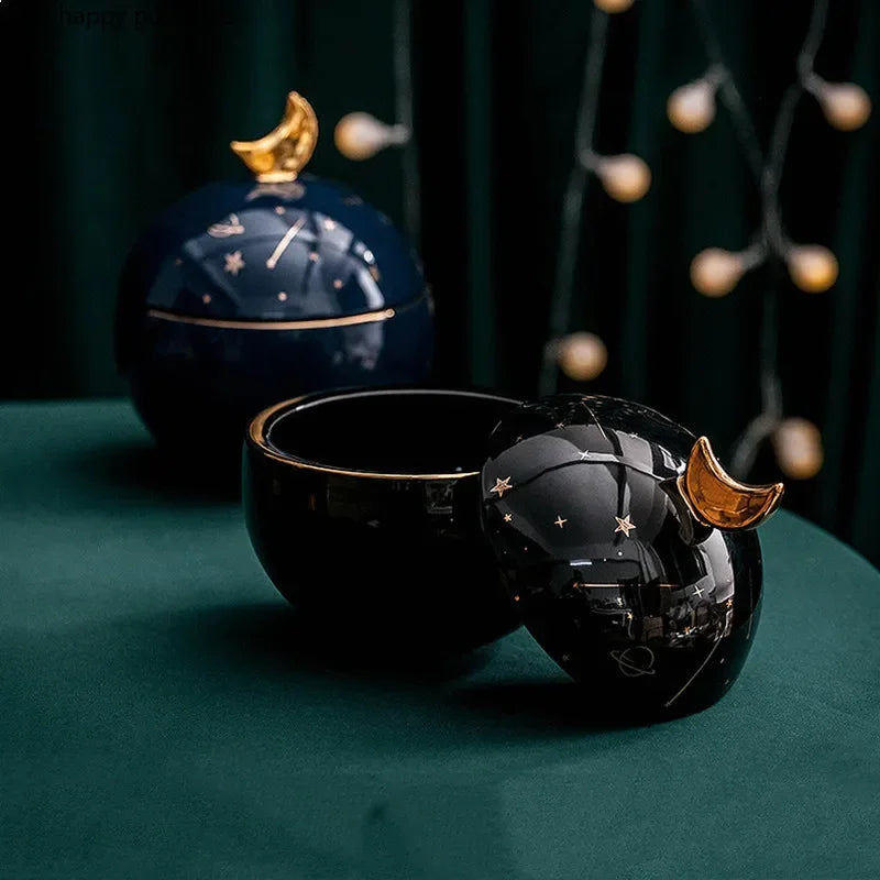 Axya Starry Sky Moon Storage Jar: Home Decor & Candy Container