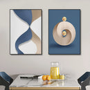 Axyaa Luxury Gold Geometry Canvas Wall Art Set