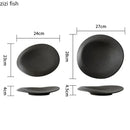 Axyaa Ceramic Salad Plate Set for Hotel Artistic Dining Experience