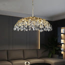 Axyaa Luxury Crystal Chandelier: Modern, Retro Style Lighting Fixture for Living, Dining & Bedroom