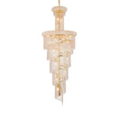 Axyaa Gold Crystal Chandelier for Luxury Home Decor & Living Room