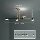Axyaa Modern Nordic Black Gold LED Ceiling Chandelier