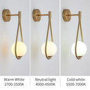 Axyaa LED Metal Wall Lamp: Modern Nordic Style Glass Bedroom Decoration Lighting