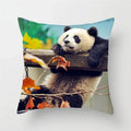 Axyaa Panda Print Polyester Cushion Cover - 45x45cm