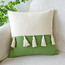Axyaa Embordered Floral Pillow Cover Plant Leaves Pink Yellow Orange 45x45cm Home Decoration
