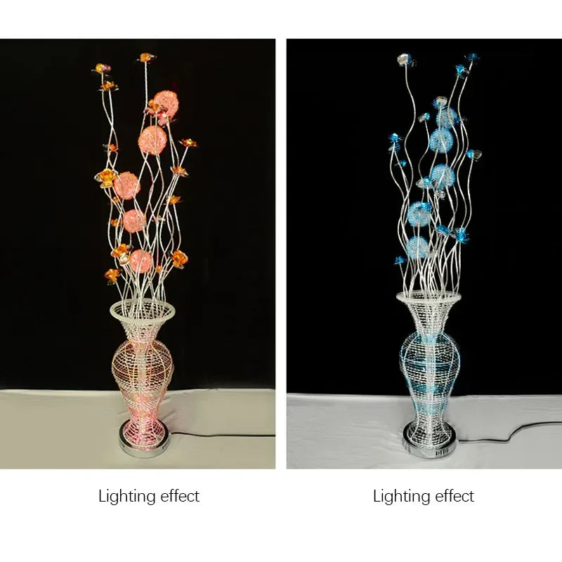 Axyaa Nordic LED Floor Lamp - Aluminum Wire Modern Decorative Standing Light