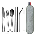 Axyaa Stainless Steel Travel Cutlery Set with Portable Case
