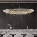 Axyaa Crystal Chandeliers: Elegant Pendant Ceiling Lights for Living Room and Dining Room