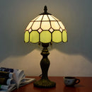 Axyaa Stained Glass Table Lamp: European Style Home Decor Reading Light for Living Room Bedroom