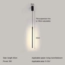 Axyaa Black Aluminum LED Pendant Light for Dining Room Bedroom Decor