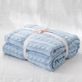 Axyaa Cozy Cable Knit Throw Blanket for Sofa, Bed | Soft Cotton Knitted Blanket