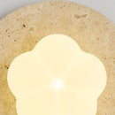 Axyaa Cotton LED Wall Lamps Pull Chain Switch Yellow Travertine Modern Nordic Lighting