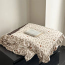 Axyaa French Floral Print Lace Summer Quilt - Knitted Cotton, Cool & Airy