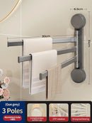 Axyaa Rotating Towel Rack: Bathroom & Kitchen Suction Cup Towel Rod