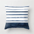 Geometric Blue Ink Flower Pillowcase for Stylish Home Decor by Axyaa