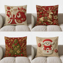 Santa Claus Gifts Christmas Pillow Cover for Sofa Bedroom Car by Axyaa