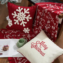 Axyaa Merry Christmas Letter Embroidery Pillow Cover 45x45cm