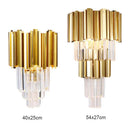Axyaa Gold Crystal Wall Lamp with LED Light for Home Lighting