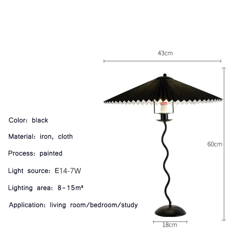 Nordic Modern Pleated Skirt Floor Lamp by Axyaa