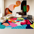 Axyaa Irregular Shapes Plush Carpet: Soft Living Room Decor Rug, Thick Lounge Floor Mat