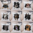 Axyaa Cute Dog Print Pillow Case for Home Decor and Comfort