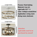 Vintage American Ceiling Light for French Farmhouse Living Room, Kitchen Table - Axyaa E14 Pendant Light